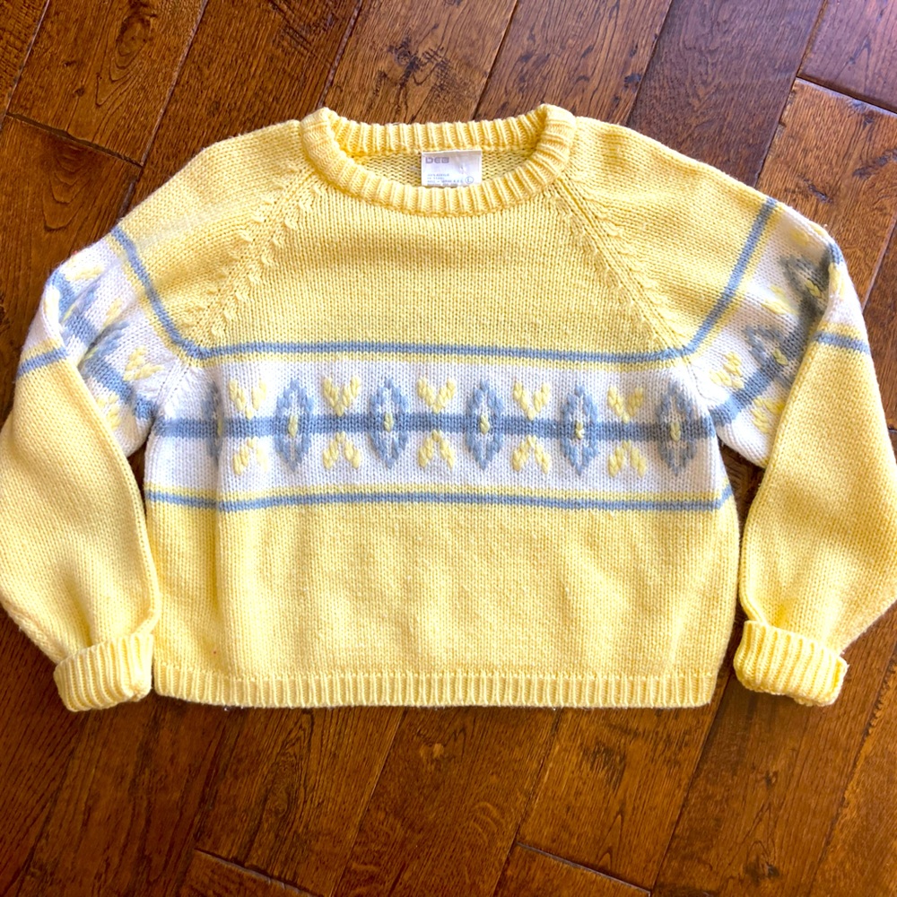 Vintage 80s Banana Ski Sweater | Large, Gender-Neutral style